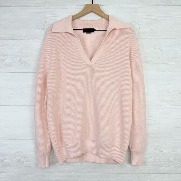 Hatch Hannah Maternity Sweater Size 3 Large Pale Pink Cotton Cashmere Blend Knit - Picture 15 of 16